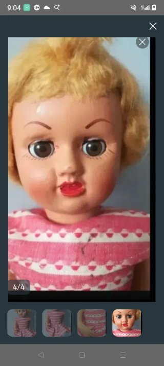 Muñeca antigua vintage más de 60 años