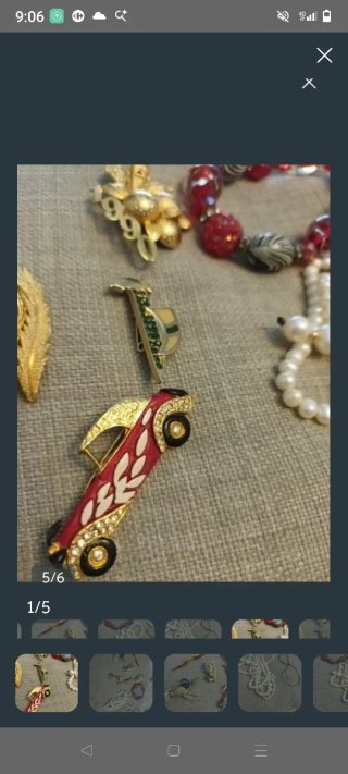 Lote Bisutería Broches Perlas Vintage