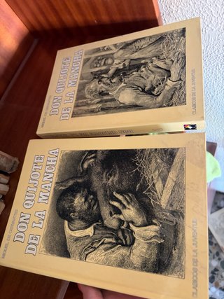 dos tomos de Don Quijote de la Mancha