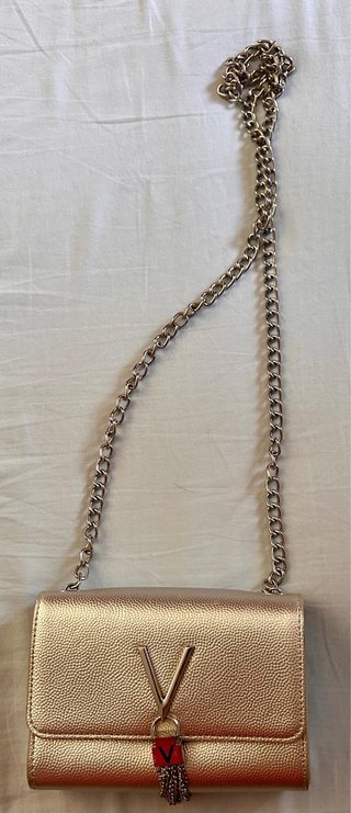 Borsetta Valentino Argento V Logo