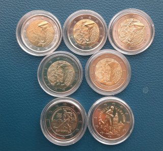 2 Euro Commemorative Coins (7 pcs)