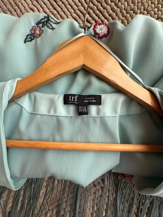 Kimono turquesa bordado talla M