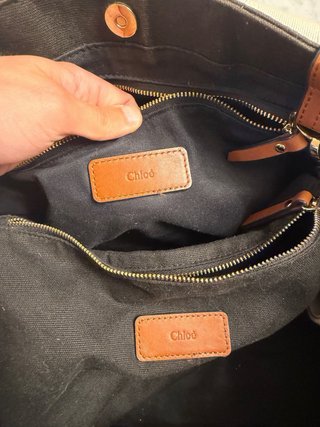 Saco Chloé Original Preto e Bege