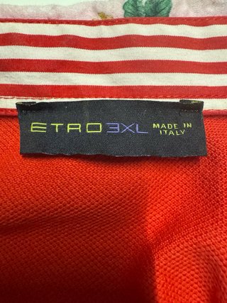 Polo Etro Rosso con Stampa Floreale