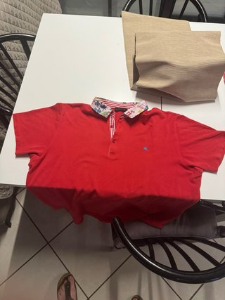 Polo Etro Rosso con Stampa Floreale
