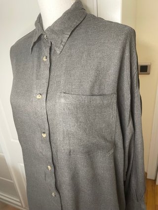 Camisa Larga Stradivarius Gris Talla XL