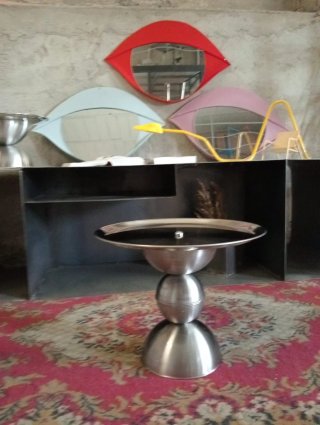 Tavolino Nembula Design in acciaio inox