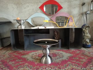 Tavolino Nembula Design in acciaio inox
