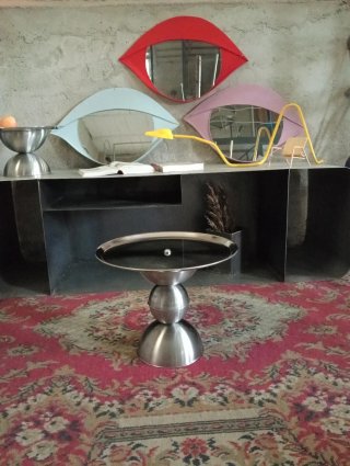 Tavolino Nembula Design in acciaio inox