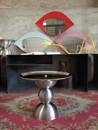 Tavolino Nembula Design in acciaio inox