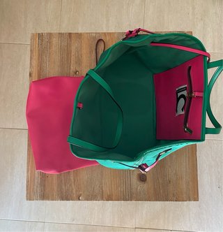 Bolso Lola Casademunt Verde y Rosa