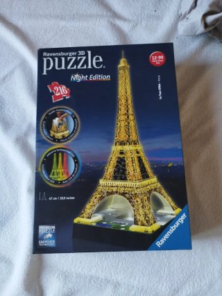Puzzle 3D Ravensburger Torre Eiffel Night Edition