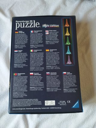 Puzzle 3D Ravensburger Torre Eiffel Night Edition