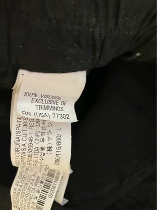 Zara pantalón negro de viscosa Talla L