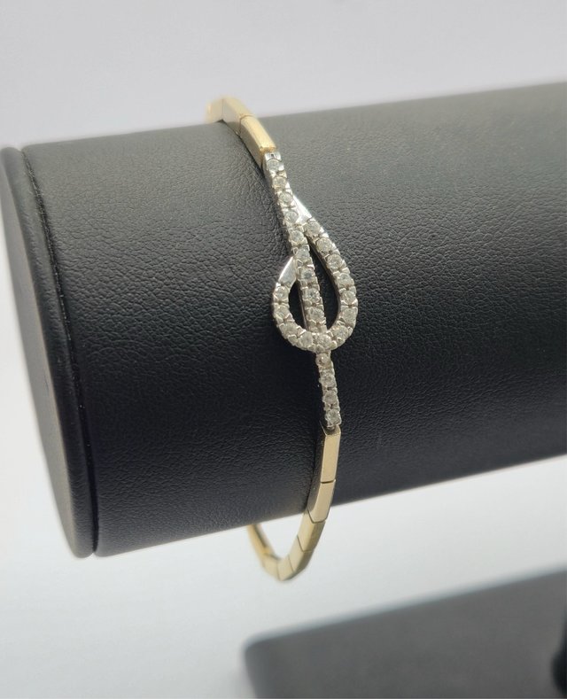 Pulsera Oro 18k Articulada con pedrería