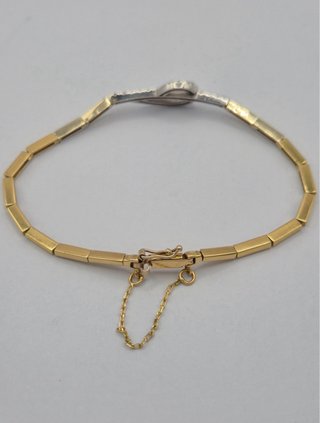 Pulsera Oro 18k Articulada con pedrería