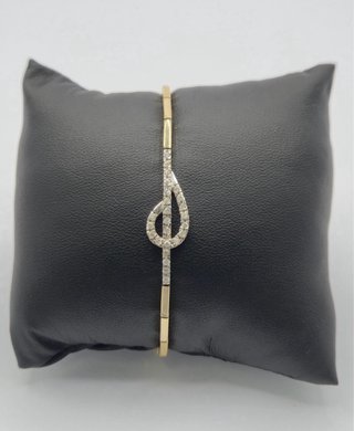 Pulsera Oro 18k Articulada con pedrería