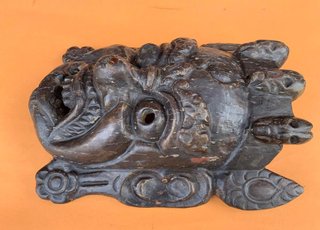 Máscara Mahakala budista madera tibetana