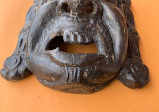 Máscara Mahakala budista madera tibetana
