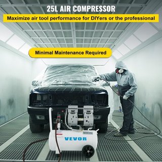 Compresor de Aire 20.8 L, Compresor de Aire Portátil 1 HP, Compresor de Aire Sin Aceite Tanque de Acero 750W, Compresor Pancake 115 PSI, Compresor Ultra Silencioso para Reparaciones en el Hogar, I...