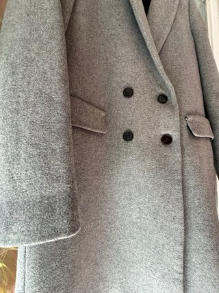Abrigo Zara Gris Talla M
