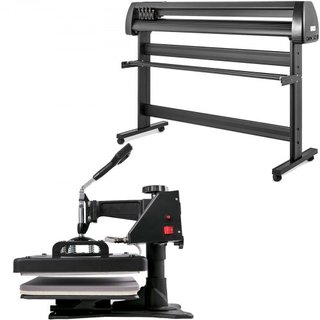 5 en 1 Prensa Térmica Digital 15"x12" y Cortadora de Vinilo de 53" con Software Signmaster