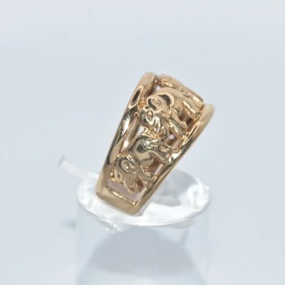 Anillo Oro 18k Elefantes Calados