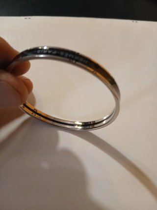 Bracciale rigido  nero/argento