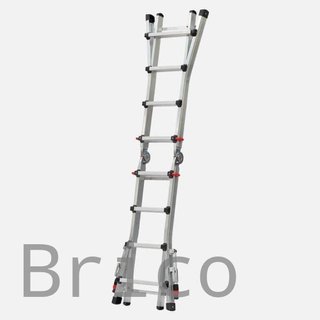 Escalera Telescópica Aluminio 3+3 Peldaños Teleflex