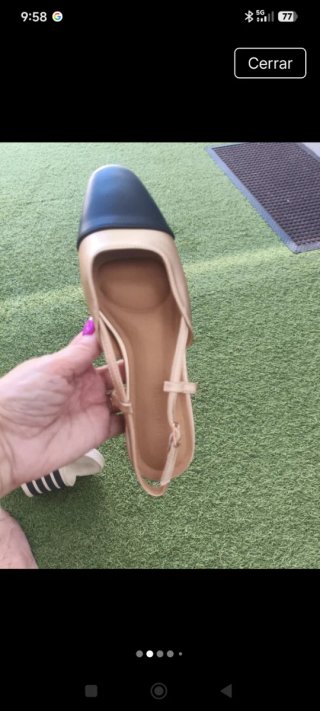 Zapatos slingback dorados y negros