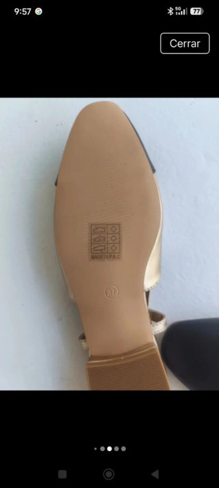 Zapatos slingback dorados y negros