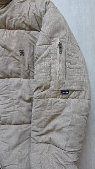 Chaqueta acolchada de pana beige