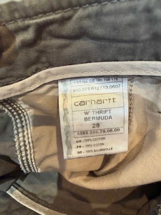 Bermudas Carhartt Mujer Verde Oliva