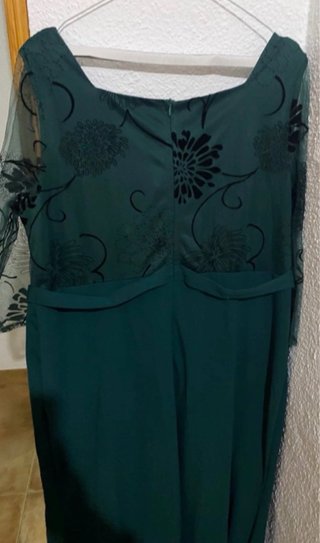 Vestido largo ceremonia verde T48