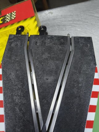 Scalextric Cruces Cambio Carril Pista Negra