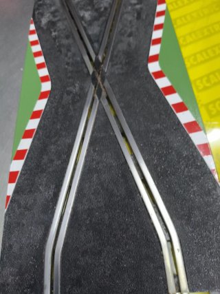 Scalextric Cruces Cambio Carril Pista Negra