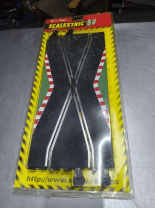 Scalextric Cruces Cambio Carril Pista Negra
