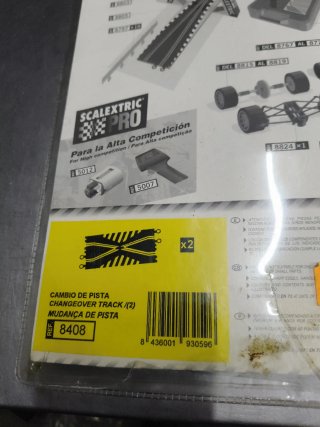 Scalextric Cruces Cambio Carril Pista Negra