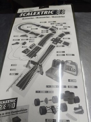 Scalextric Cruces Cambio Carril Pista Negra