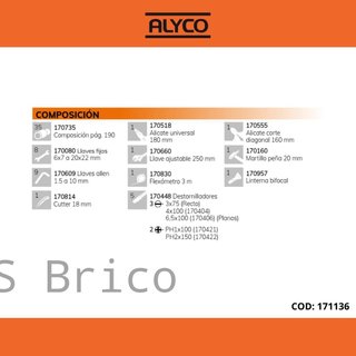 Caja Herramientas 60 Piezas Alyco 170781