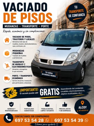 Vaciados de pisos, mudanças y transportes