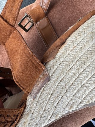 Sandalias Cuña Marrón Talla 41