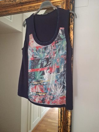 Camiseta sin manga multicolor