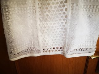 Vestido H&M calado blanco T-42