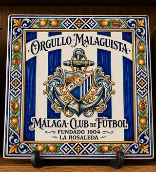 Azulejo Málaga CF Orgullo Malaguista 20x20