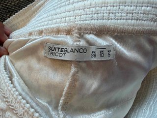 Blanco Shorts Encaje Beige Mujer