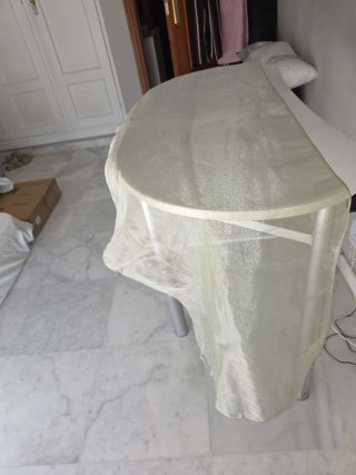 Elegante mesa para eventos (180x50 cm) verde agua