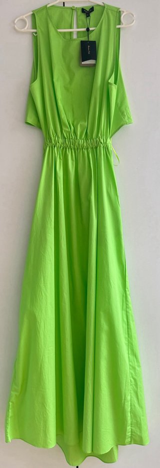 Vestido Massimo Dutti largo verde nuevo con etique