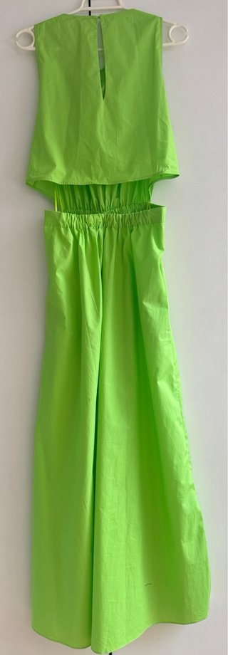 Vestido Massimo Dutti largo verde nuevo con etique