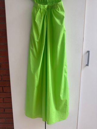 Vestido Massimo Dutti largo verde nuevo con etique